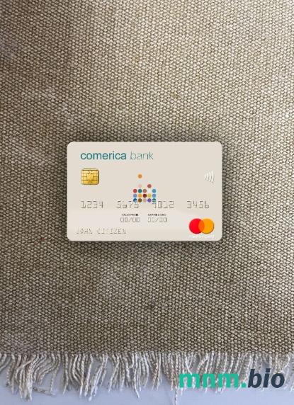 USA Comerica bank wygląd zdjęcia mastercard skan PSD + zdjęcie